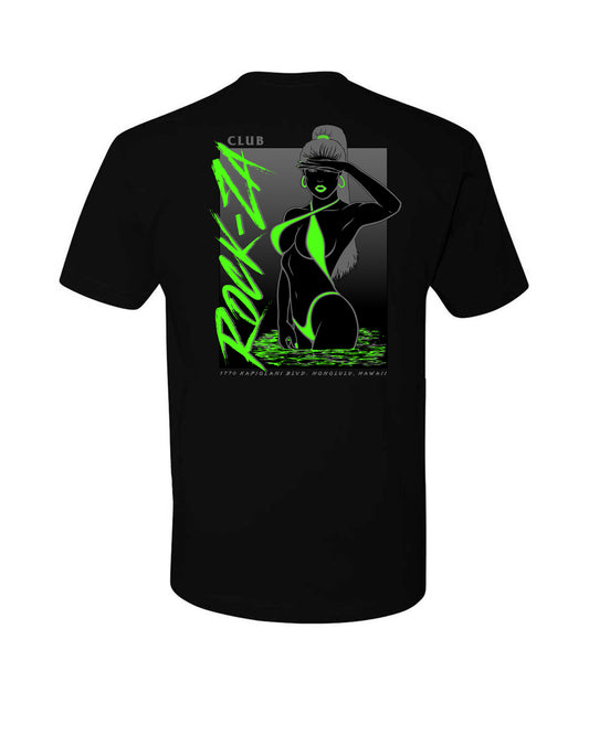 “Neon Green” Kalani T-Shirt - Black