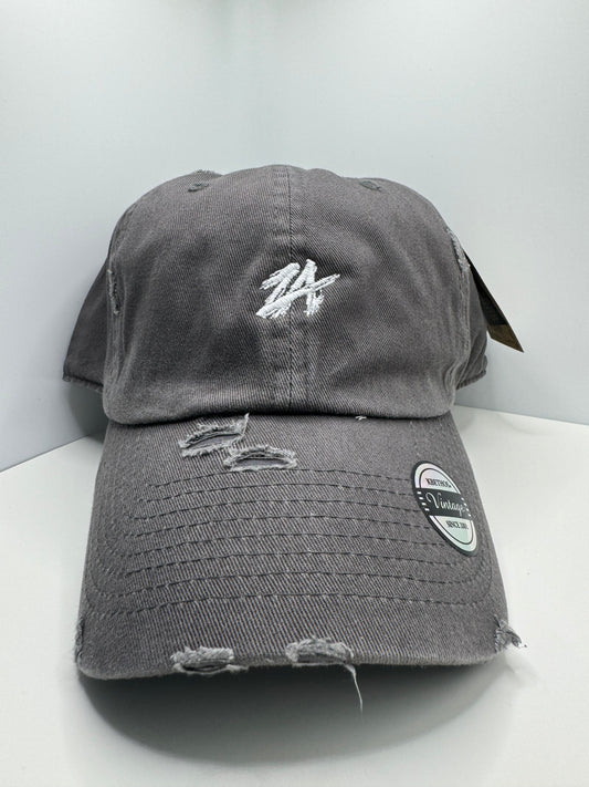 "Za" Dad Cap - Distressed Black