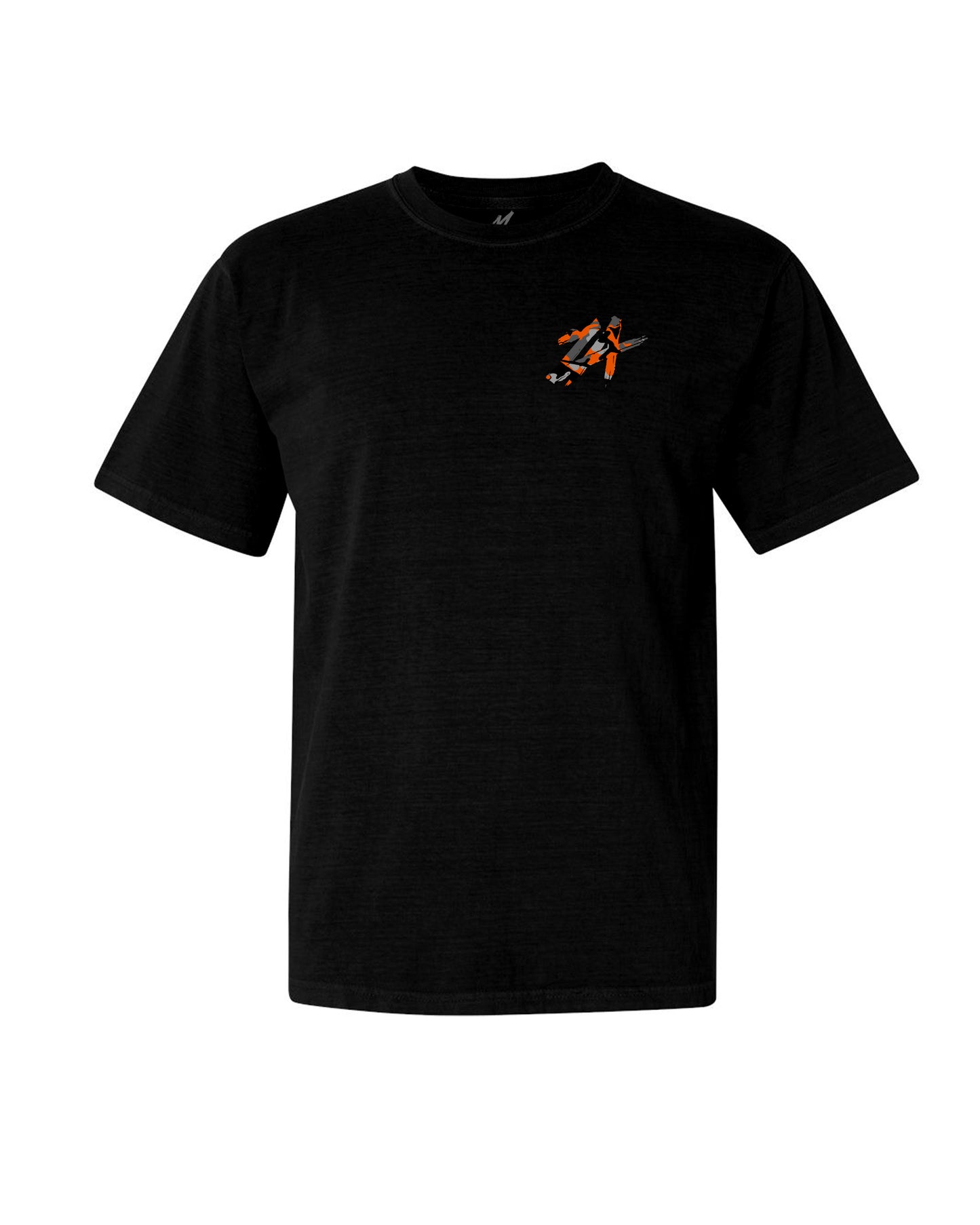 “Orange Camo Electra” T-Shirt - Black