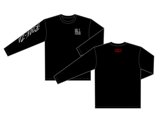 “No money No hunny” Long Sleeve T-Shirt - Black