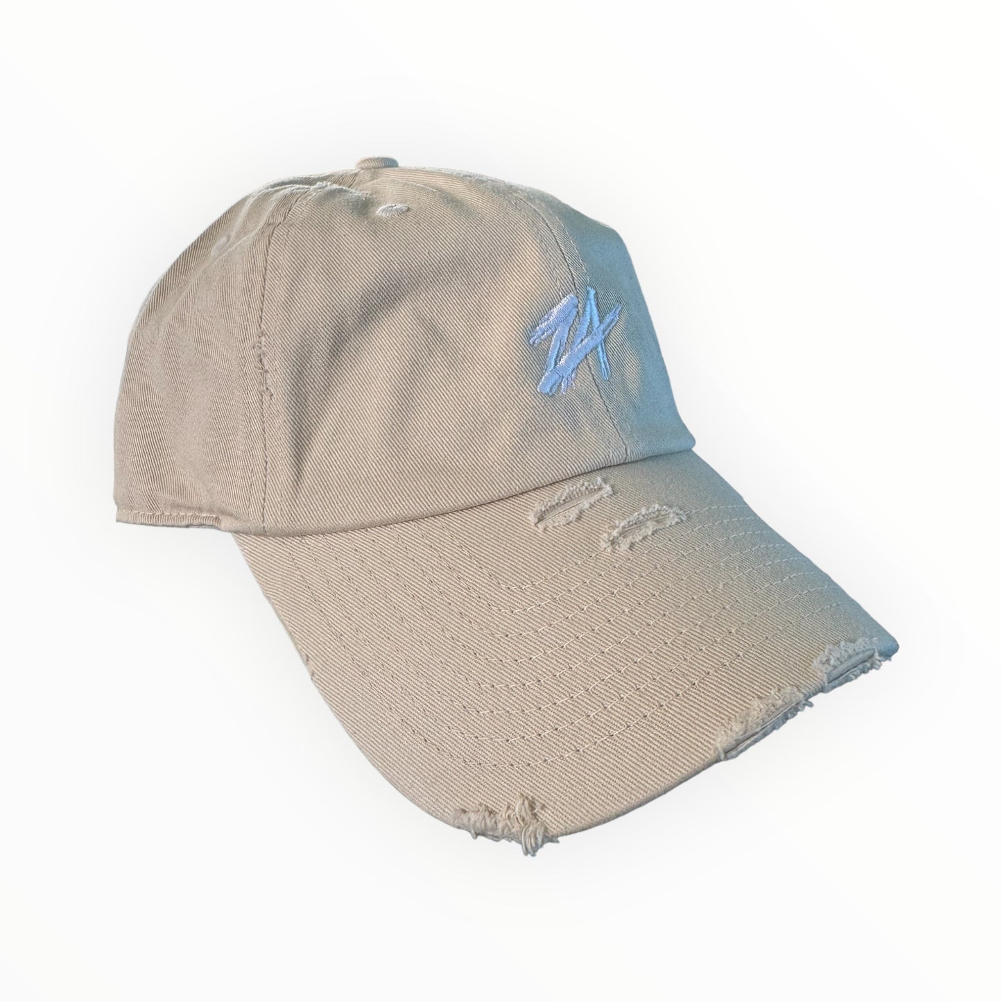 "ZA" Dad Cap - Distressed Beige