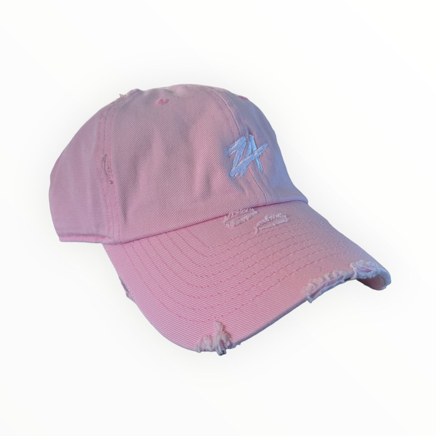 "ZA" Dad Cap- Distressed Pu$$y Pink