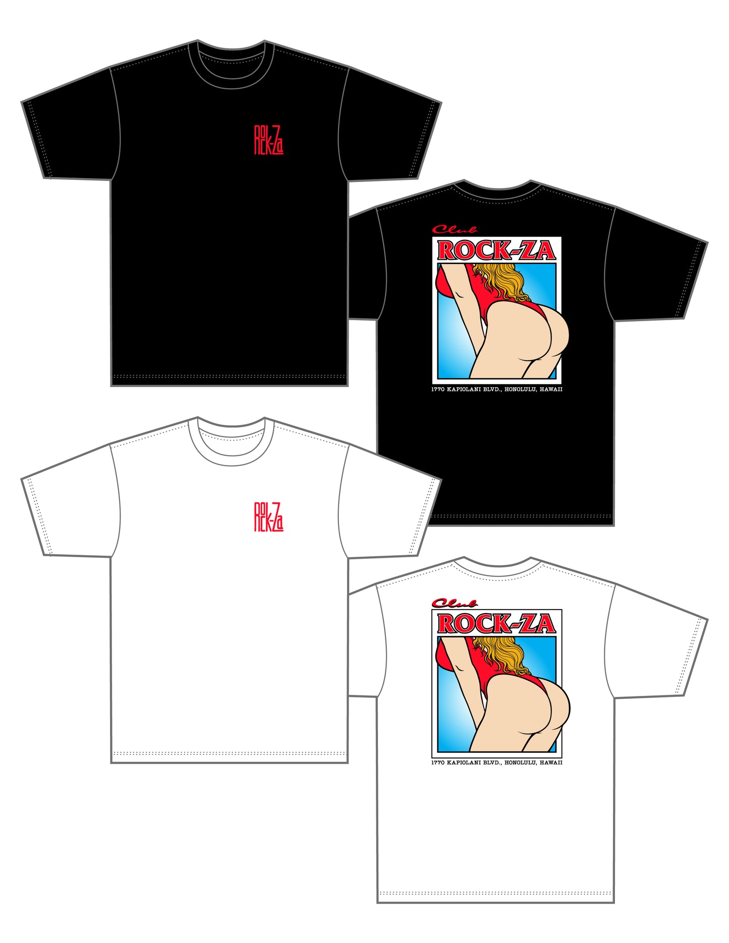 "Retro Bootylani" Short Sleeve T-Shirt - White