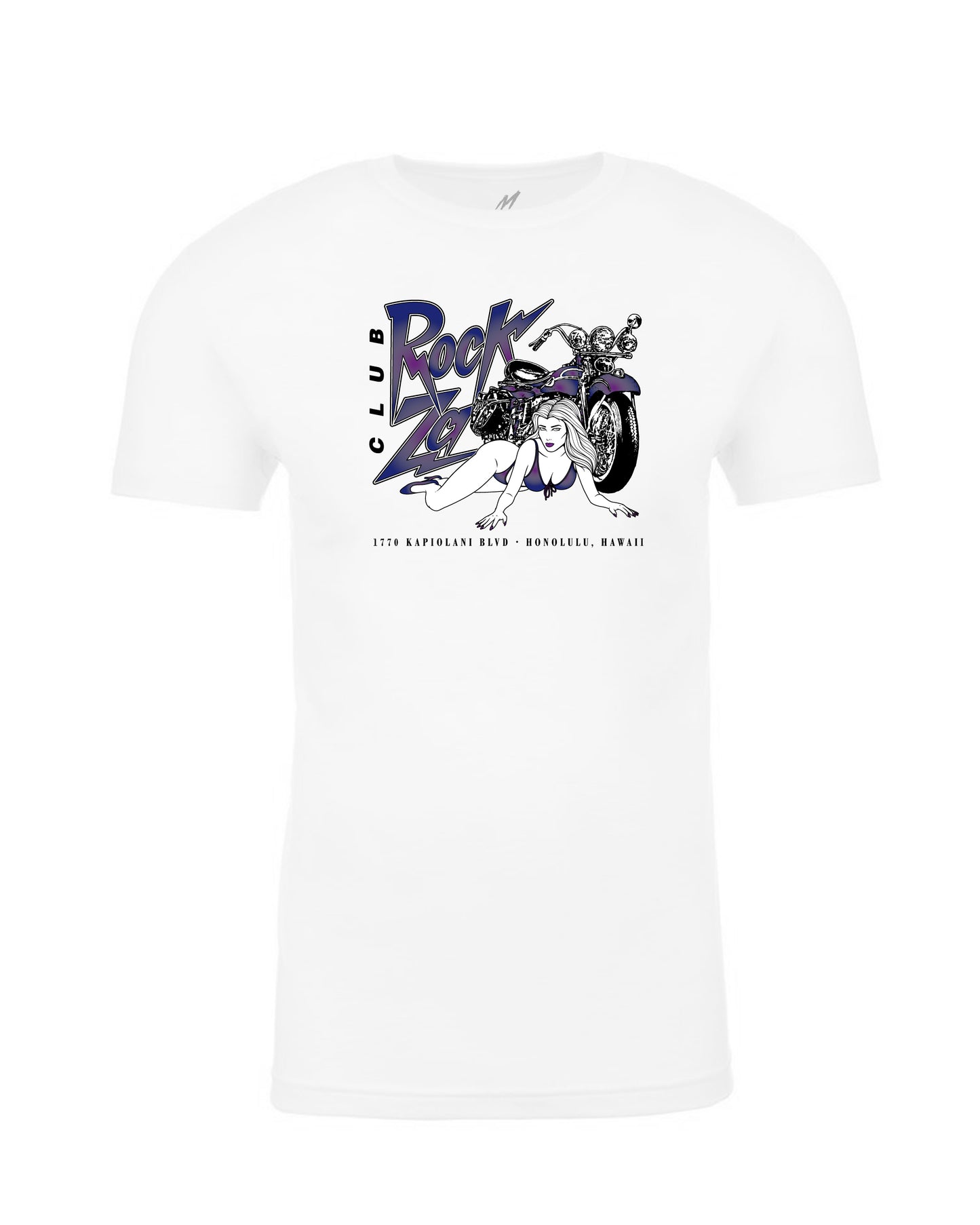 "Purple Harley" Short Sleeve T-Shirt - White