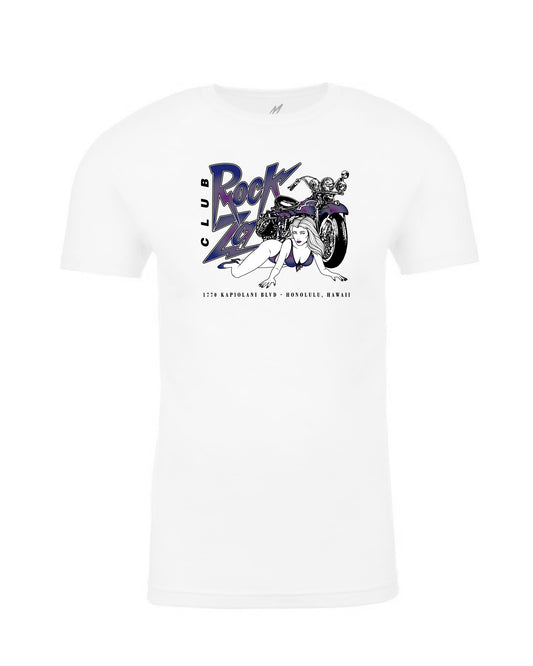 "Purple Harley" Short Sleeve T-Shirt - White