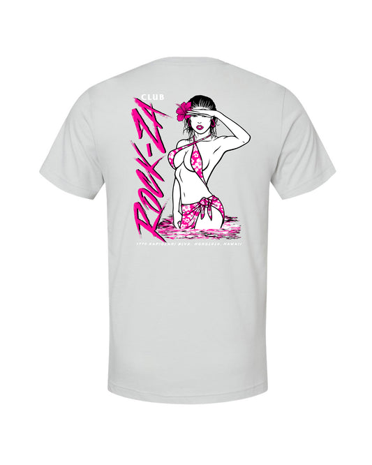 "Pink Merrie Kalani" T-Shirt - Matte Gray