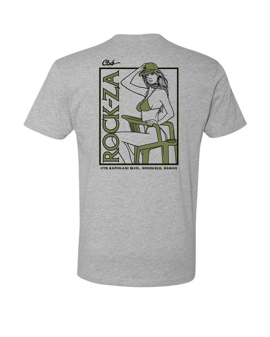 "Olive Electra" Short Sleeve T-Shirt - Heather Grey